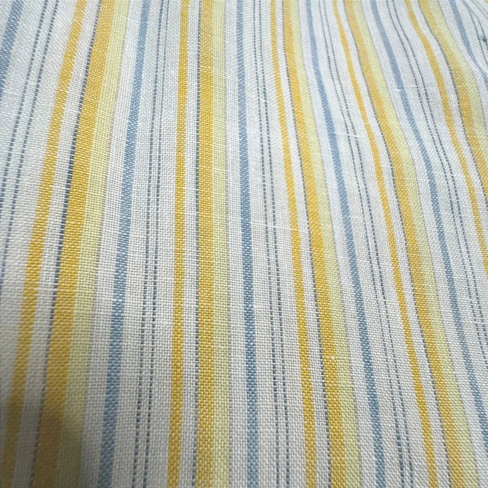 Banana Republic Mens XL Striped 100%‎ Linen Long Sleeve Button Up Shirt NWT!